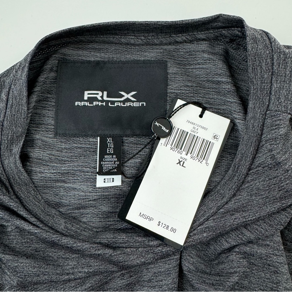 RLX Ralph Lauren Performance Long Sleeve Lightweight Crew Neck T Shirt Grey XL - Picture 2 of 16